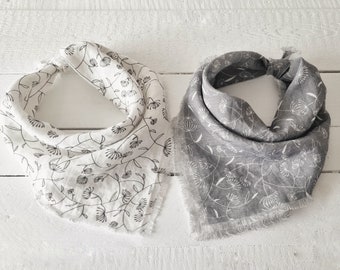 Linen square scarf, linen bandana, fringe bandana, women neckerchief, women headband, bandana headwrap,