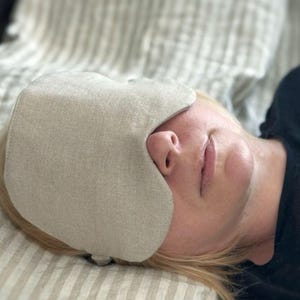 Masque de nuit en lin surdimensionné ou de taille normale, différentes couleurs