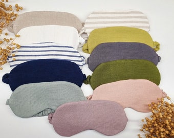 Slaapmasker, linnen oogmasker, nachtoogbedekking, verduisteringsslaapmasker, bruidsmeisjesmasker, meditatieblinddoek