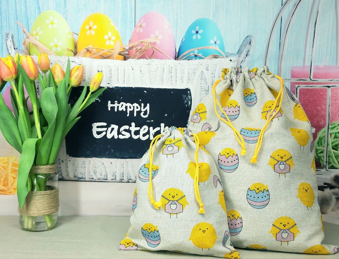 Easter Sacks Easter Treat Bags Easter Favors Bags Easter Etsy