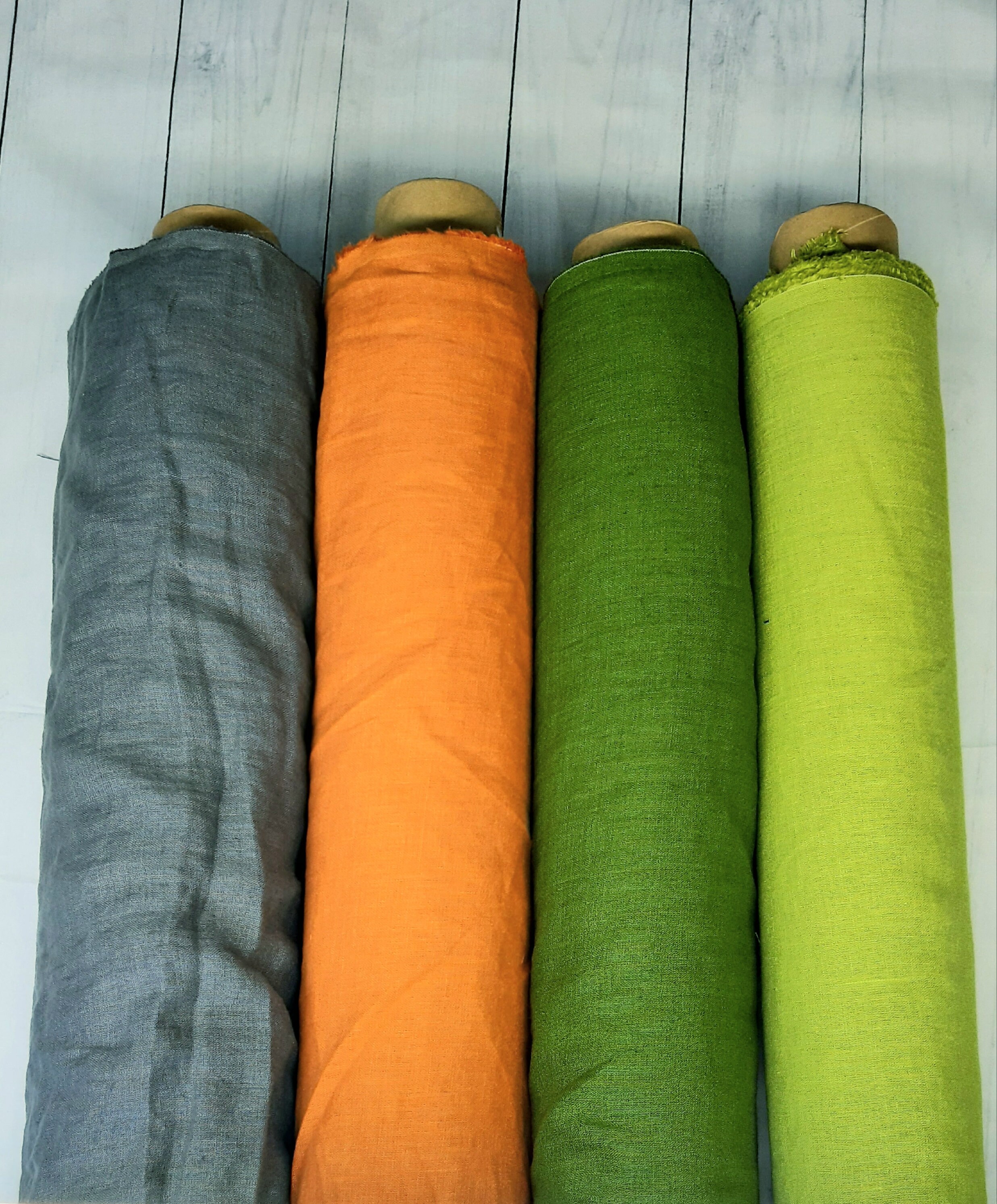 Lime Green Linen Fabric, Fabric by the Yard, Fabric by the Metre, Linen