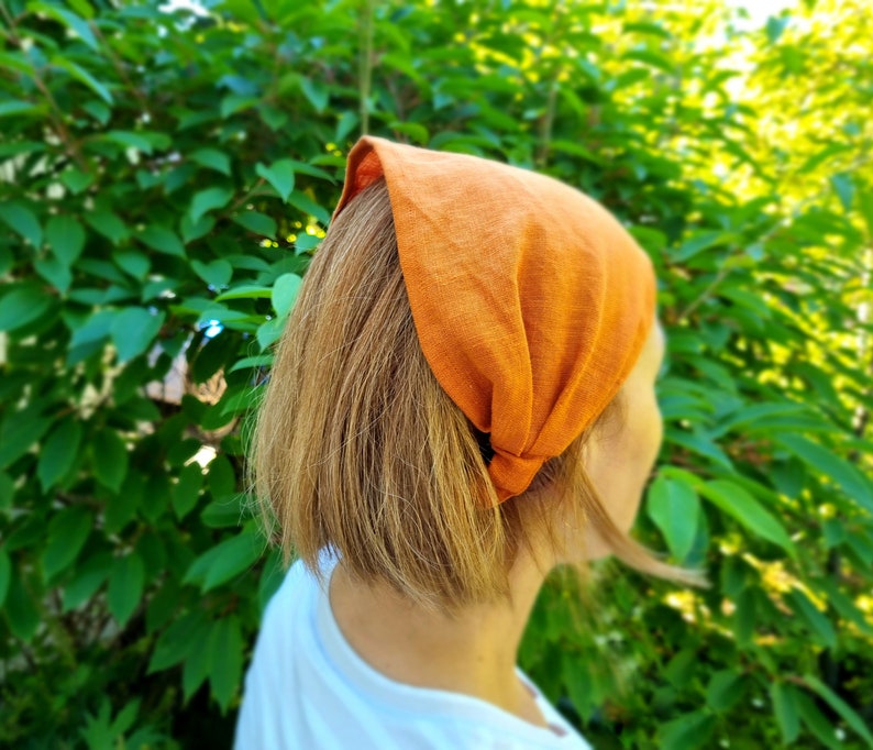 Wide headband burnt orange color