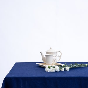 Moss green linen tablecloth, olive green linen table cloth, small tablecloth, square tablecloth, Easter tablecloth, long tablecloth image 4