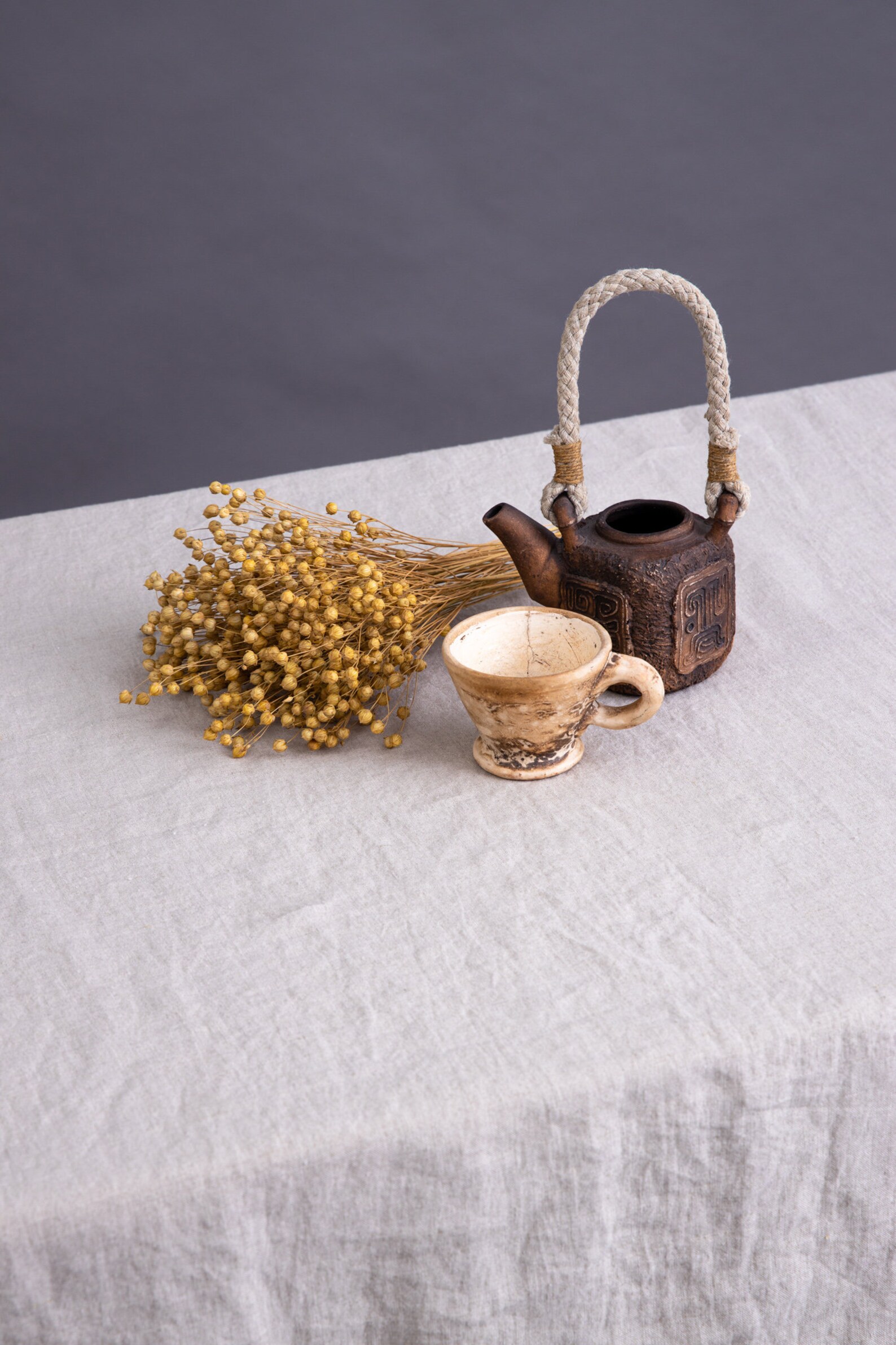 Natural Linen Tablecloth Beige Linen Tablecloth Country Etsy