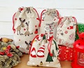 Christmas sack, Christmas gift bags, Christmas wrapping, drawstring Xmas bag, Santa Claus sack product logo