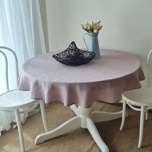 Sage green linen table cloth, image 3
