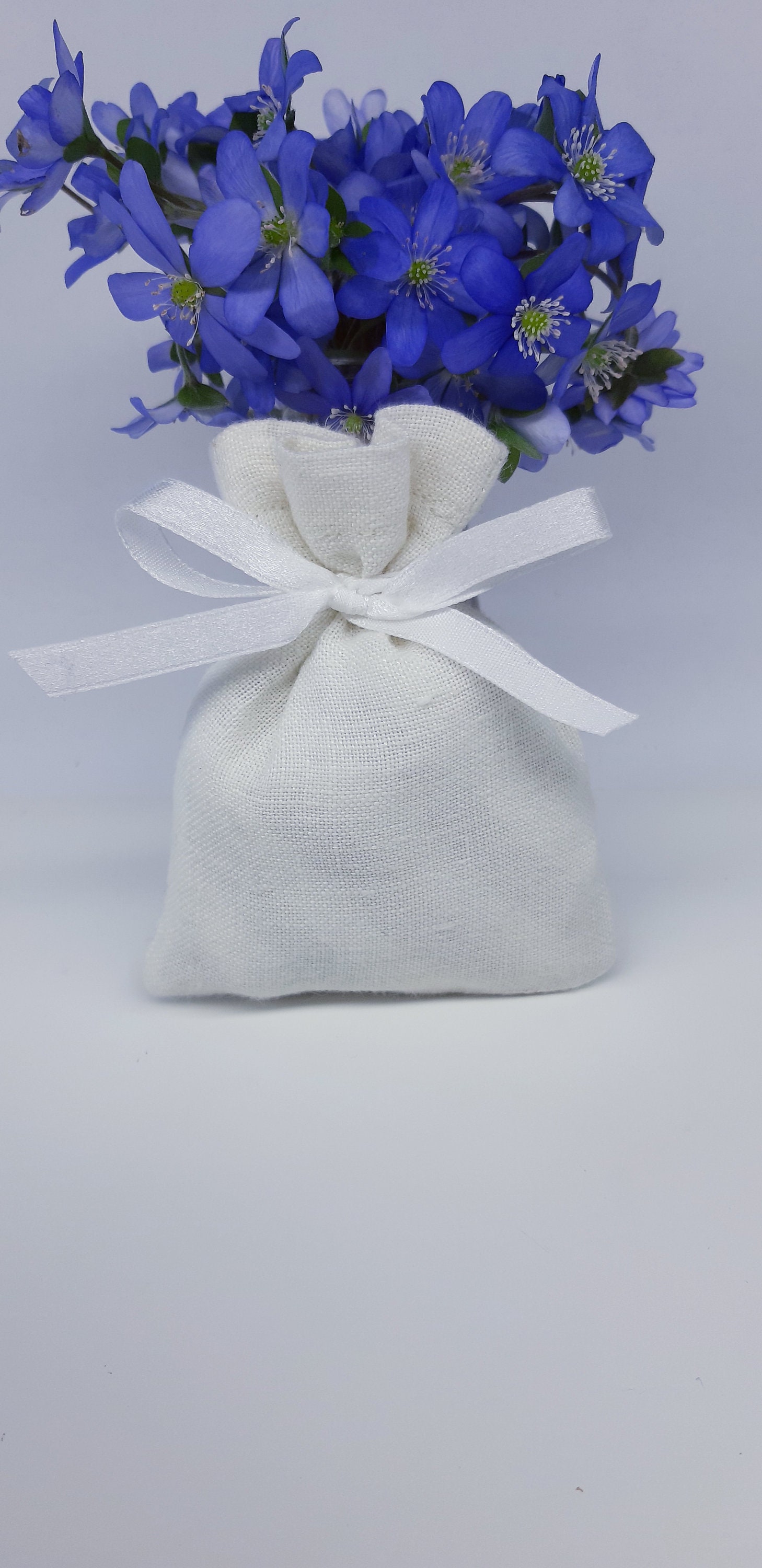Small Linen Bags Set of 10 Wedding Favor Bags Baptism Favor Etsy