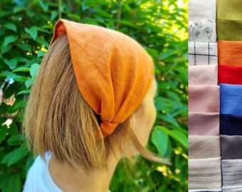 Wide, narrow headband, summer headband, summer hair bandana, fitness headband, hair covering,  yoga headband