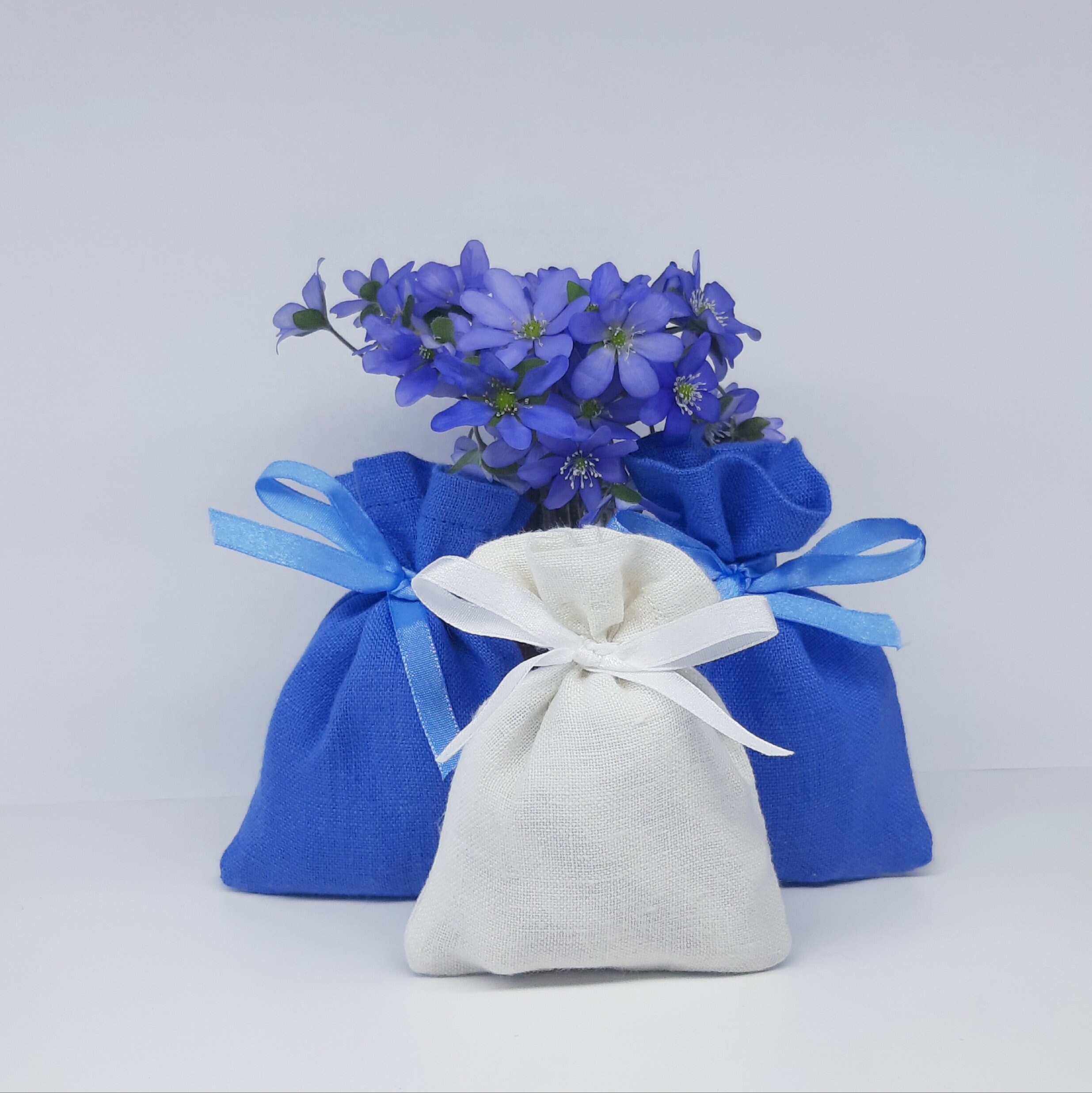 Small Linen Bags Set of 10 Wedding Favor Bags Baptism Favor Etsy