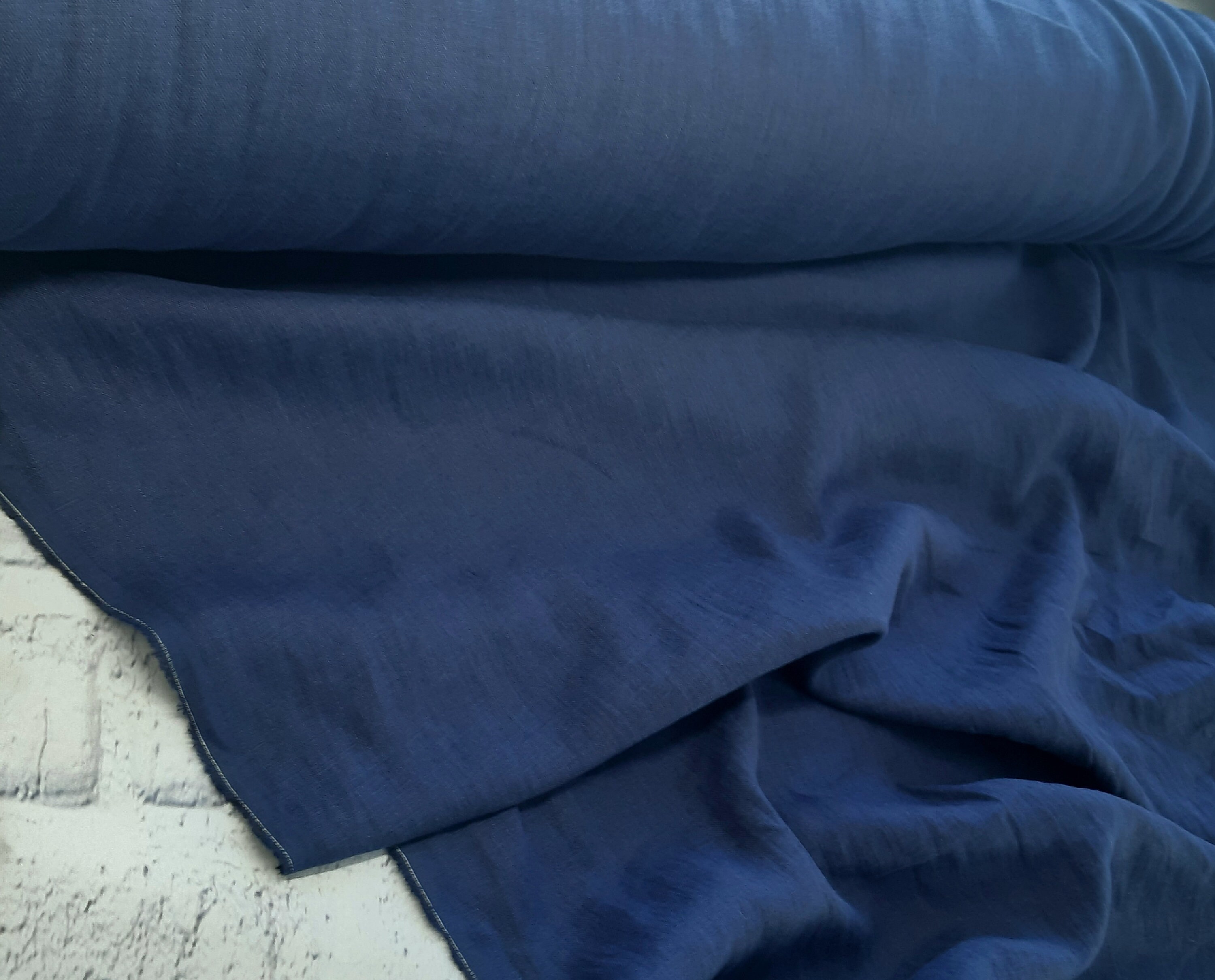 Navy linen fabric dark blue linen fabric linen fabric by the Etsy