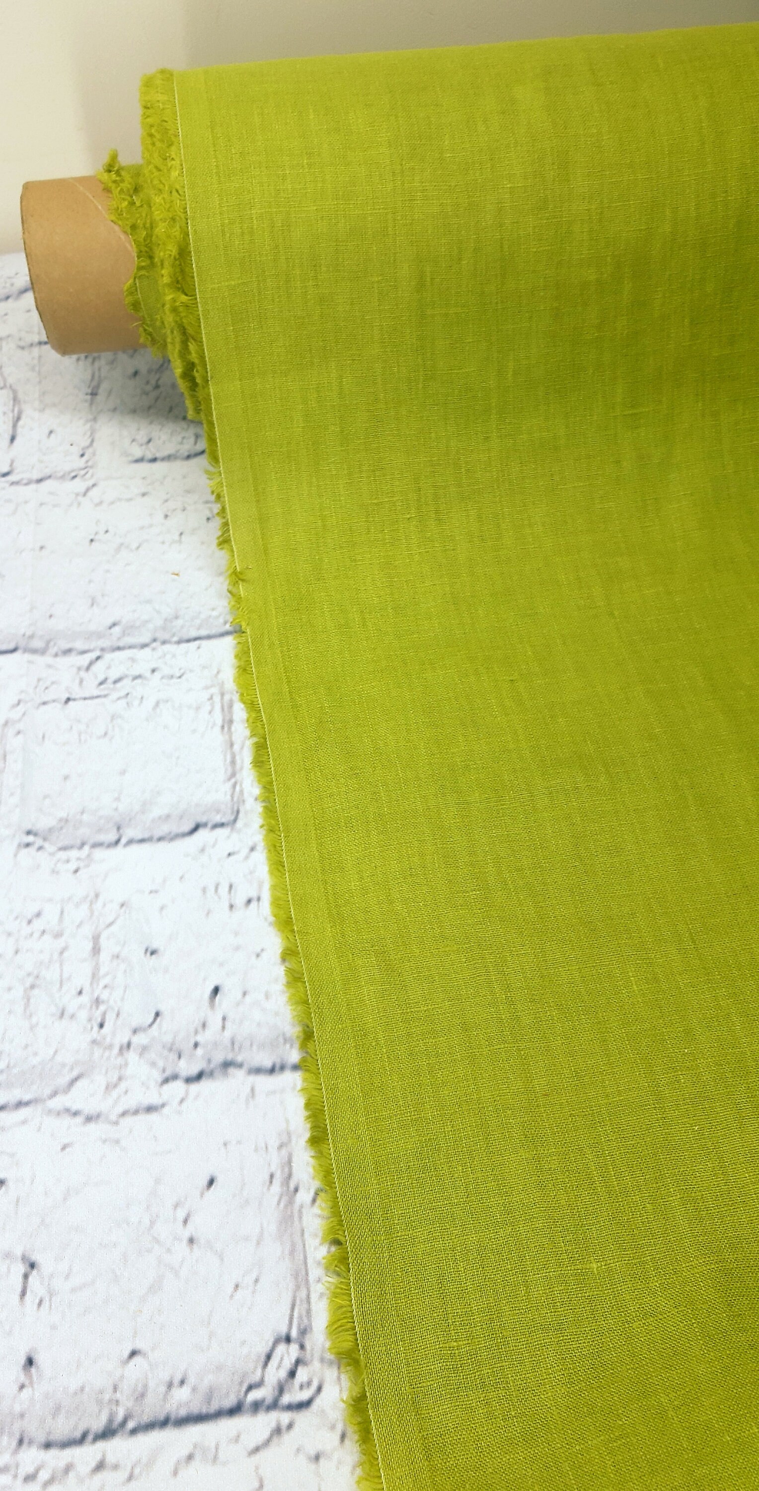 Lime Green Linen Fabric Fabric by the Yard Fabric by the Etsy UK