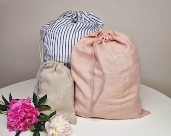 linen laundry bag, travel laundry bag, linen laundry bag, large storage bag, large drawstring bag, dorm laundry bag, lingerie organize