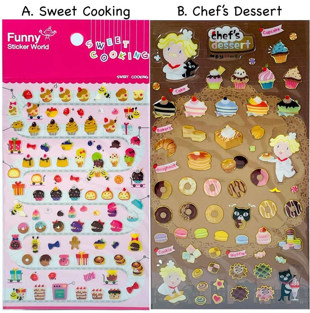 Funny Sticker World Dessert/doughnut/cake/cookie Stickers, Puffy