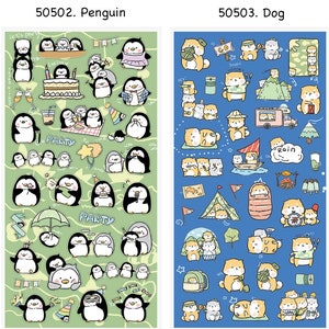 Nekoni Dog/PenguinStickers,Planner Stickers, Deco Stickers, Cute Stickers, Scrapbook Stickers, Journal Stickers, Laptop Stickers