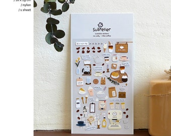 Suatelier I Like Coffee Stickers, Planner Stickers, Deco Stickers, Cute Stickers, Scrapbook Stickers, Journal Stickers, Laptop Stickers