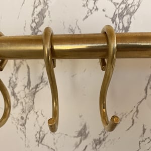 Kitchen Rack From Solid Unlacquered Brass Rod Diameter 16mm With Hook ...