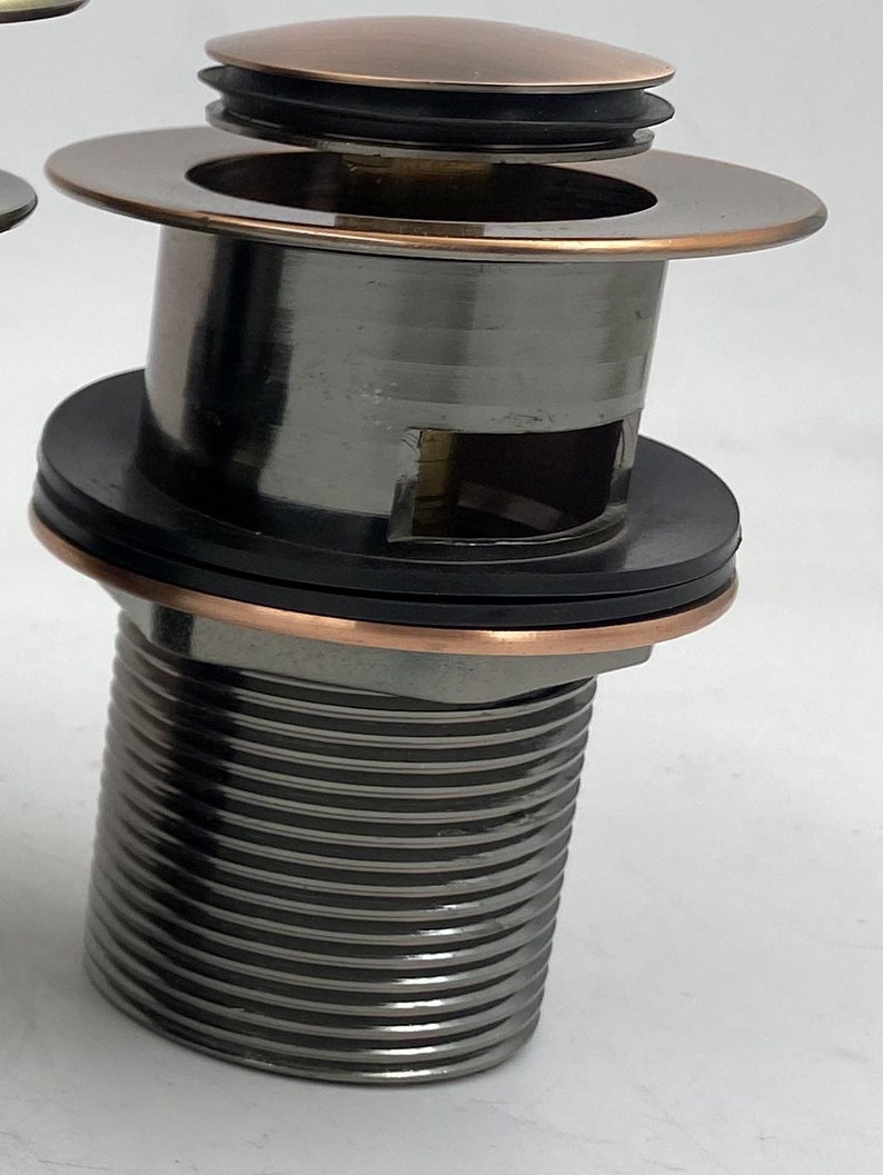 Solid Brass Drain, Push up Button, Pop up Drain, Vessel Sink Drain Etsy