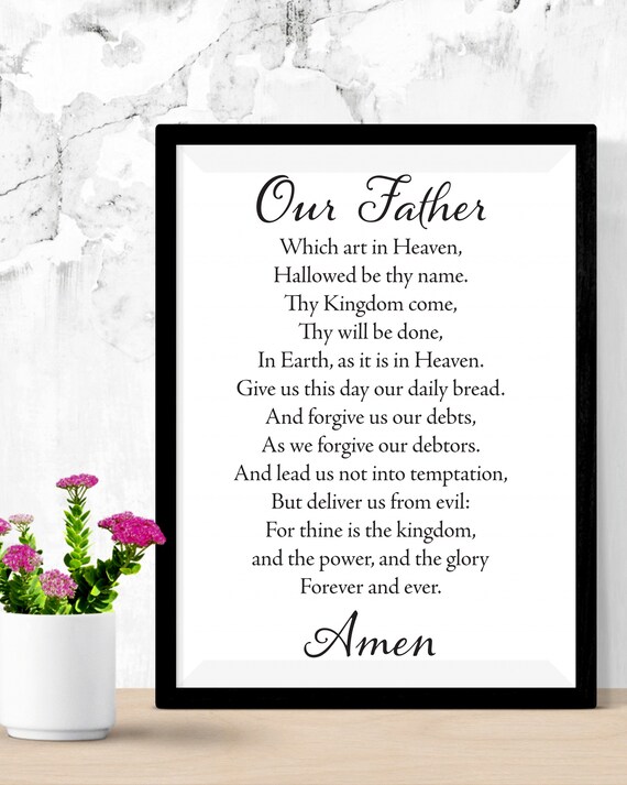 Lord's Prayer KJV Sunday School Bible Verses Childrens - Etsy