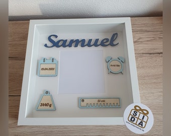 Bilderrahmen,Geburt,Baby,Junge,Geschenk Geburt,personalisierte Geschenke,individuelle Geschenke,Geschenk Baby,personalisiert,Laser,Gravur