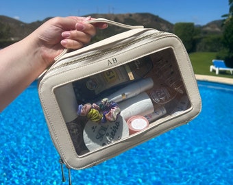 Personalised pool organiser, monogrammed makeup bag travel bag, travel bag, gift for her, summer essentials , bridesmaids gifts, wedding