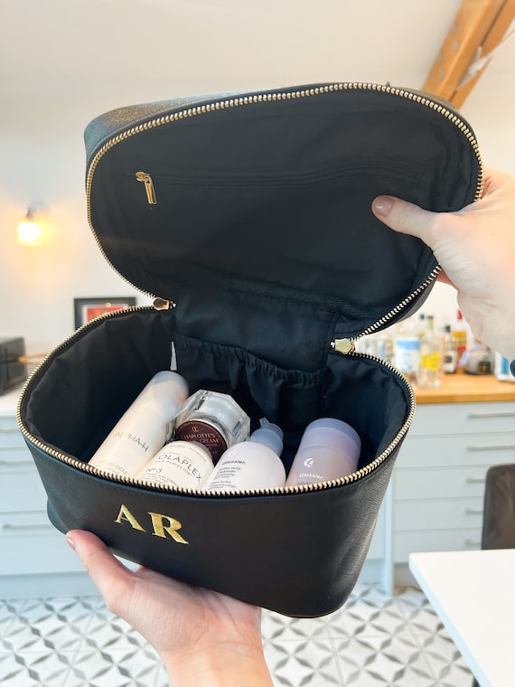 Large Embroidered Makeup Bags, Personalised Wash Bags, Name Bags