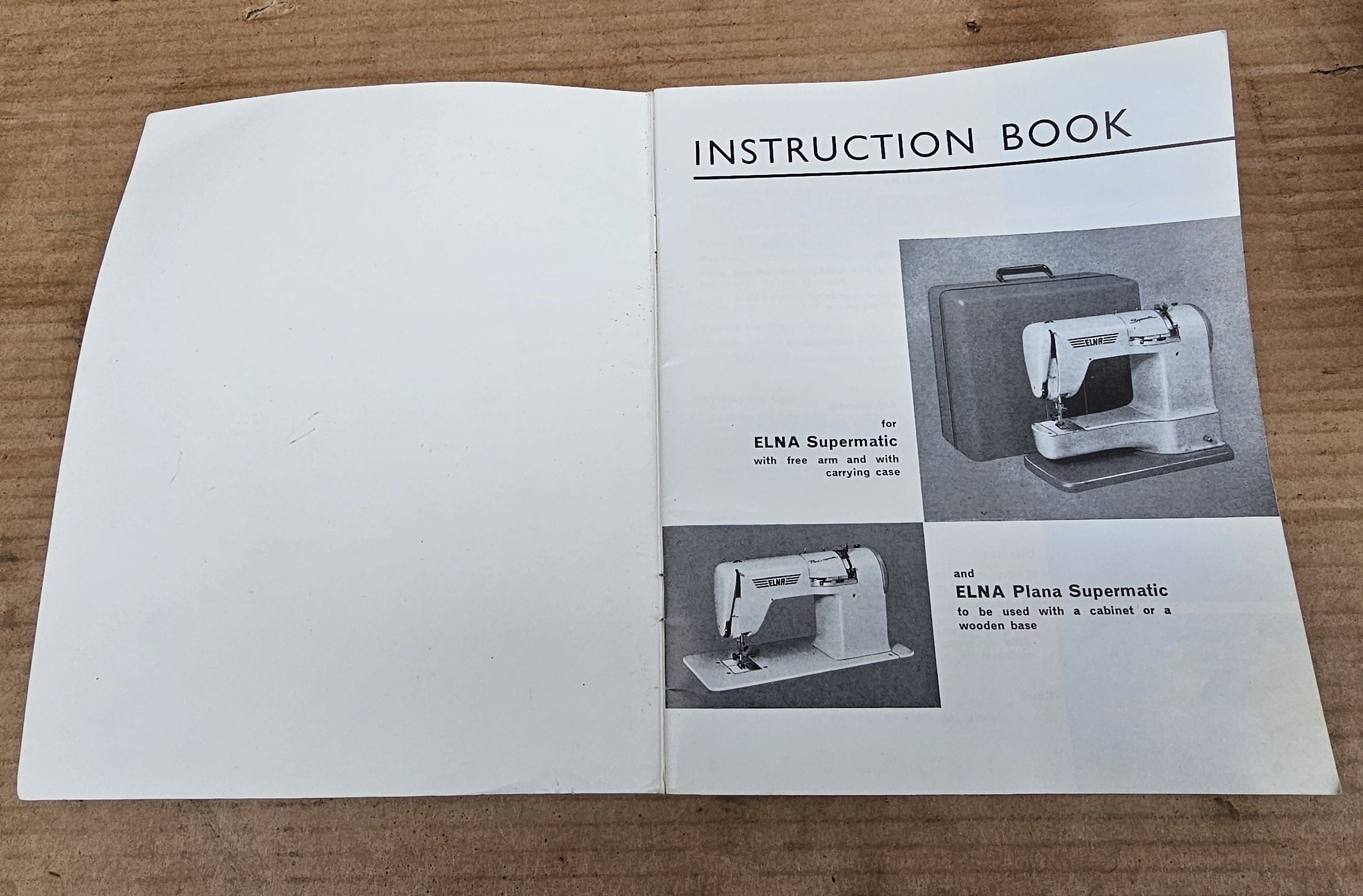 Elna Supermatic Sewing Machine Instruction Manual Etsy