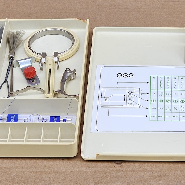 Accesorios/accesorios y estuche para máquina de coser electrónica Bernina 932