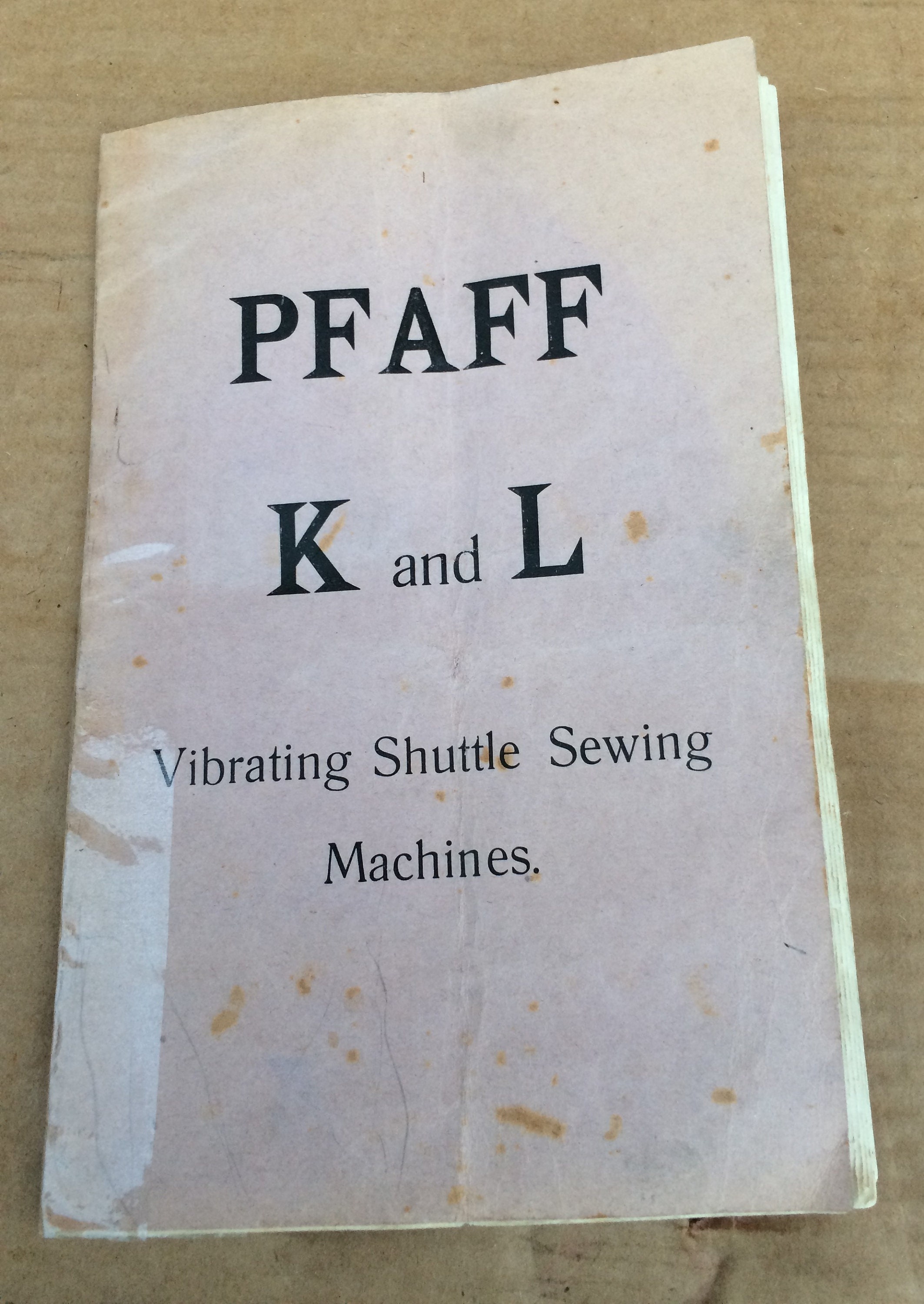 Pfaff Model K & L Vibrating Shuttle Sewing Machines