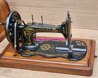 Singer 12K Fiddle Base Hand Crank Sewing Machine C1889 - Etsy
