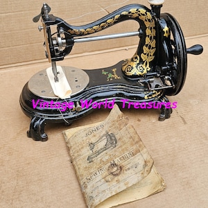 Jones Serpentine Swan Neck or Cat Back Sewing Machine
