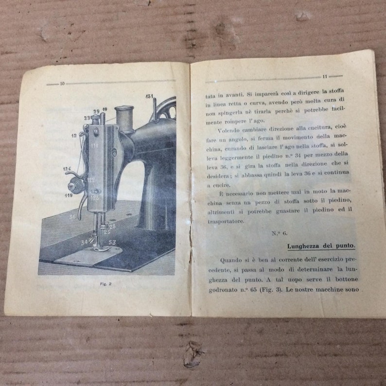 Vintage Italian Necchi Sewing Machine Instruction Manual Etsy