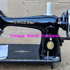 Singer 201K vintage naaimachine met handslinger