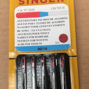 Aghi per macchina da cucire Singer 15 x 1, misura 90/14 (5 pezzi)