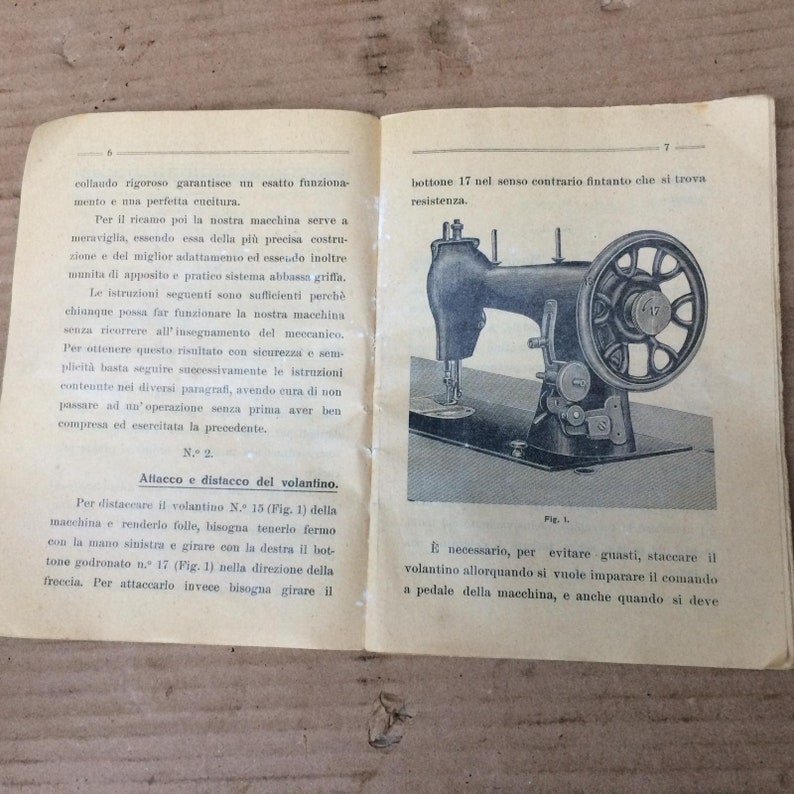 Vintage Italian Necchi Sewing Machine Instruction Manual Etsy