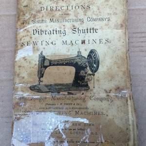 Singer Vibrating shuttle sewing machines 1891 Instruction Manual