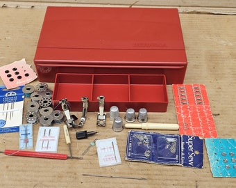 Vintage old Bernina Sewing machine Attachments/Accessories and Case