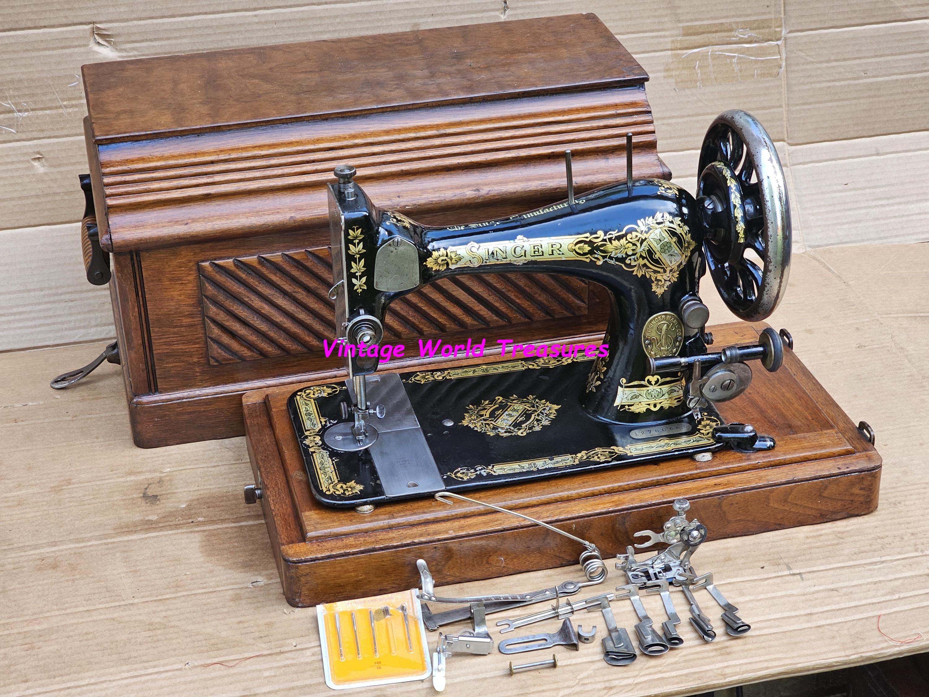Singer 28 Hand Crank Sewing Machine With Coffin Like Case C1895 - Etsy