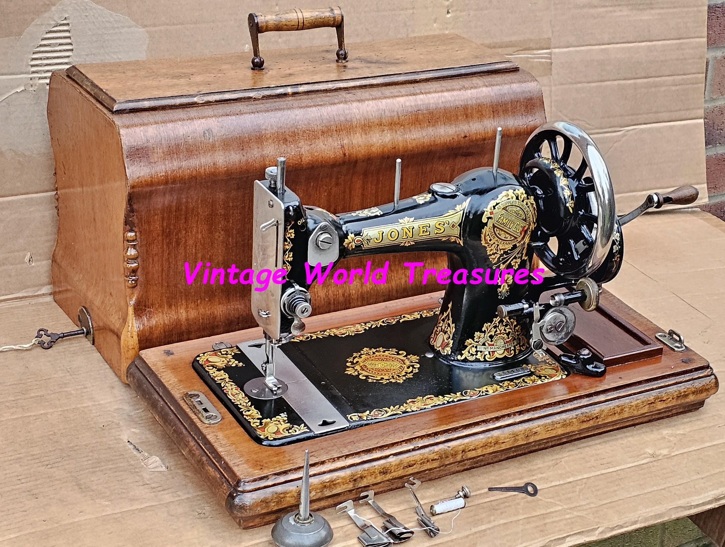 Jones C.S Family Hand Crank Vintage Sewing Machine - Etsy