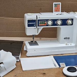Elna SU Air Electronic Sewing Machine with case cover
