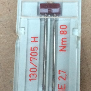 Elna Sewing Machine 2025 aghi gemelli 80/11 - 2.7mm Gauage 130/705H tipo aghi