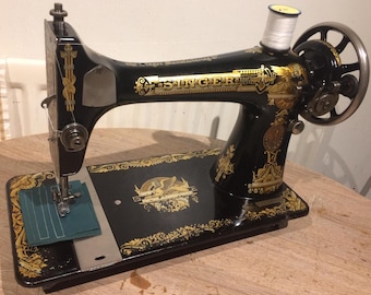 Antique Singer Sphinx Sewing Machine #27, circa 1929 w/ new