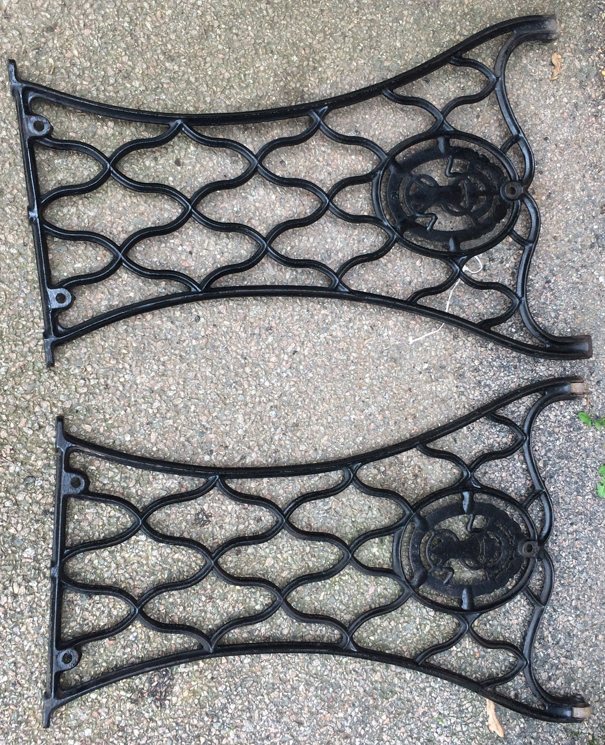 Antique Singer Treadle Sewing Machine Frame Only X 2 Stand Pieces