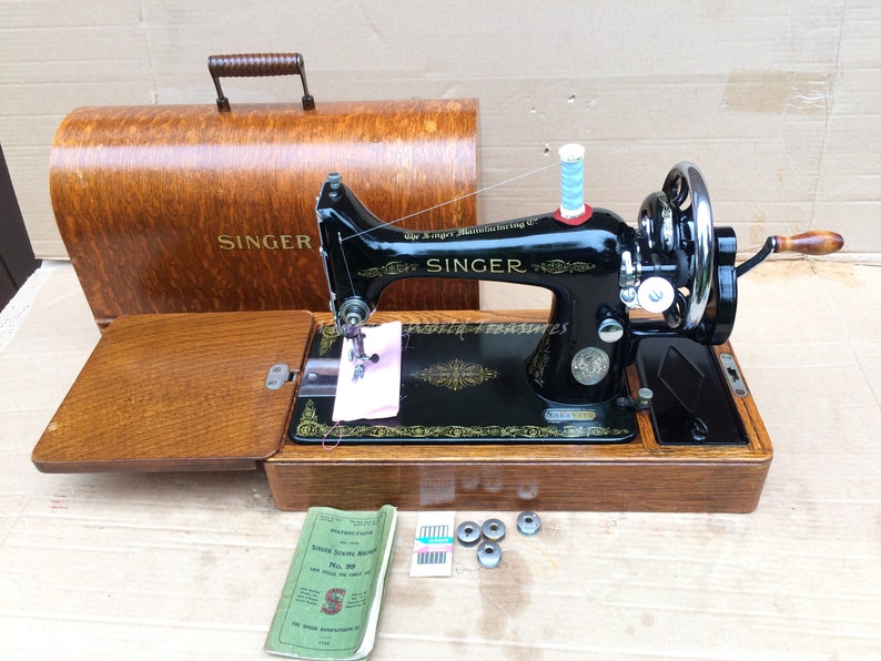 Vintage Singer 99 99K Hand Crank Sewing Machine With Etsy
