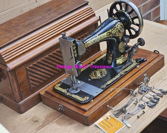 シンガー 28 手回しミシン 棺のようなケース付き c1895 - Etsy 日本