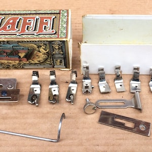 Pfaff sewing machine accessories with a rare case