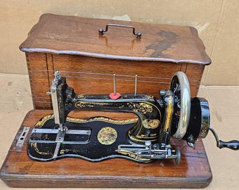 Bradbury Fiddle Base Antique Sewing Machine