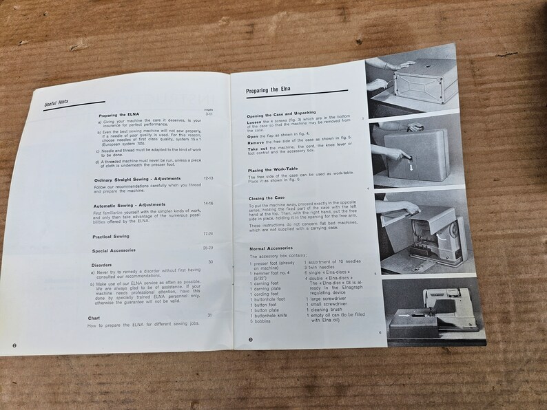 Elna Supermatic Sewing Machine Instruction Manual Etsy
