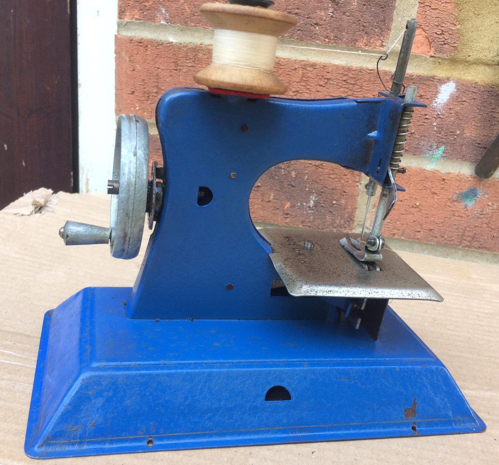 Vintage Toy child's hand crank chain stitch sewing Etsy