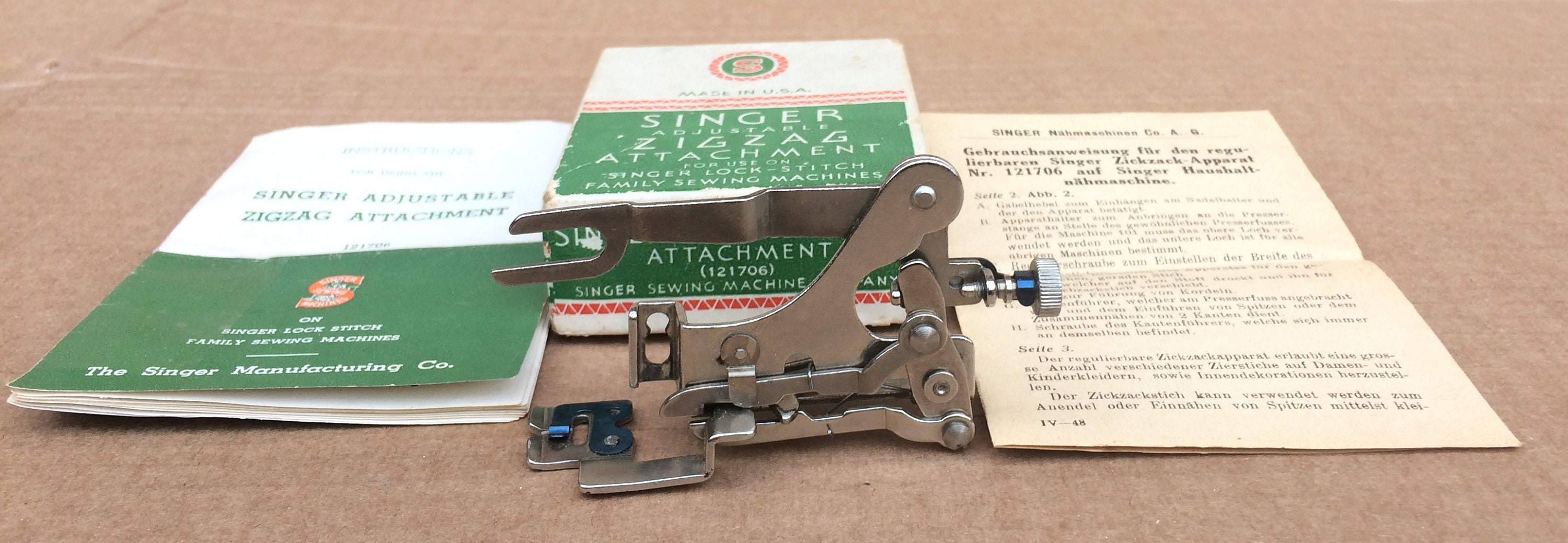 Singer 121706 Adjustable Zigzag Attachment for Use on Singer Lockstitch ...