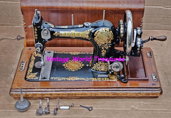Jones C.S Family Hand Crank Vintage Sewing Machine - Etsy